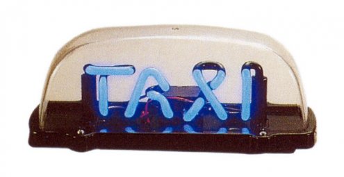 TORRETA TAXI LUZ NEON AZUL